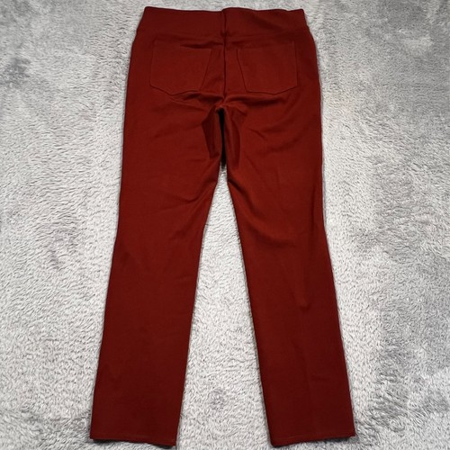 Soft Surroundings Pull On Pants Slacks Women's M 32x29 Copper Red Elastic Waist - Picture 10 of 13