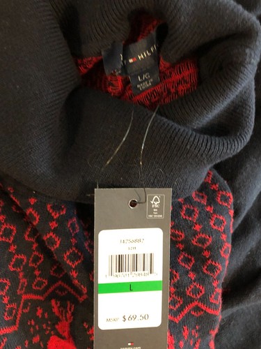 Tommy Hilfiger Snowflake Stella Turtleneck Sweater Sky Captain Size L NWT $69.50 - Picture 3 of 3