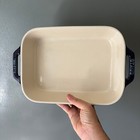 STAUB 9X6 Rectangular Blue Baking Dish Casserole Pan NEW WITHOUT BOX 