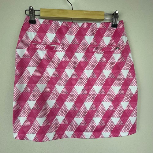 Tail Activewear Pink White Geometric Skort Size S with Zip Pockets - Picture 7 of 10