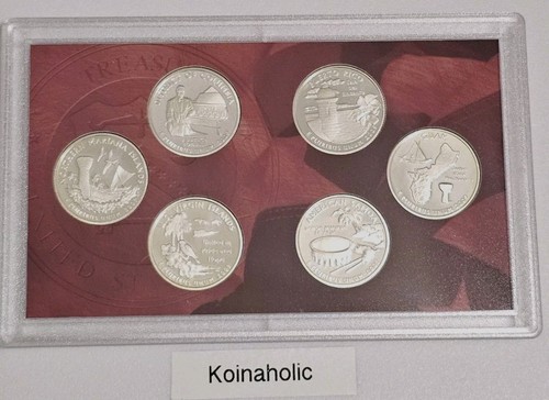2009 S Proof Territories Quarter Set 90% Silver & Clad 12 Coins, COA Only - Picture 7 of 12