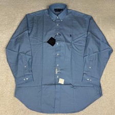 Ralph Lauren Yarmouth Dress Shirt Mens 17 34/35 Blue Button Down Oxford Cotton