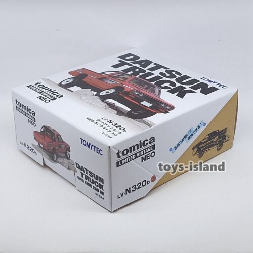 Tomica Limited Vintage NEO LV-N320b DATSUN TRUCK 4WD King Cab AD Red TOMYTEC New - Picture 3 of 13