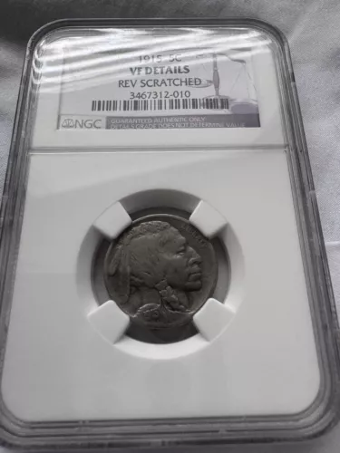 5C INDIAN HEAD 1915 NGC-VF DETAILS BUFFALO NICKEL