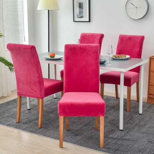 Thick Plush Velvet Dining Chair Covers Slipcover Wedding Party Furniture Cover - Bild 5 von 59
