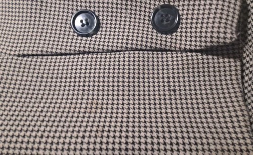 Vtg 90s Bisou-Bisou  Michele Bohbot Bergdorf Goodman HoundstoothCheck Blazer 10  - Picture 16 of 17