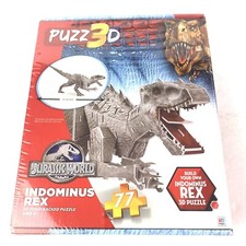 JURASSIC WORLD INDOMINUS REX 3D PUZZLE NEW SEALED 77 Piece