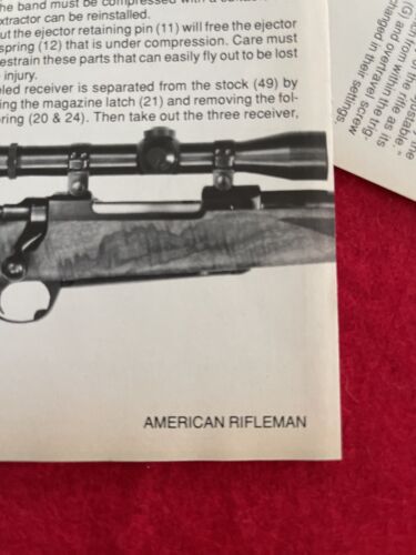 Vintage 1993 Ruger M 77 Stampa Pubblicità Schemi Elenco Ricambi Diagrammi Solo Pubblicità - Foto 4 di 11