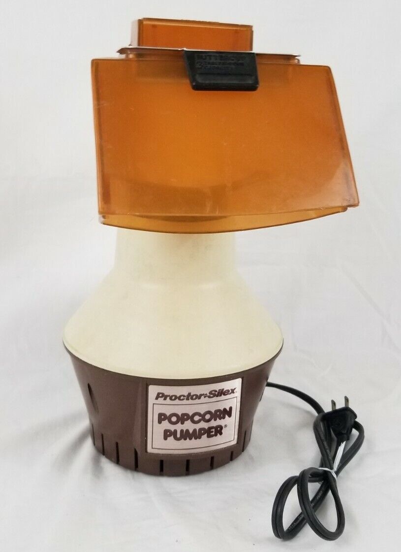 Proctor Silex Electric Popcorn Pumper Met w #73302 Genuine Free Manufacturer OFFicial shop Shipping Popper Maker