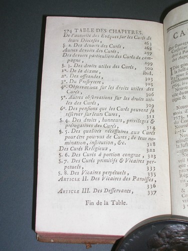 Droit religieux Traité du gouvernement spirituel et temporel des paroisses 1774 - Picture 5 of 8