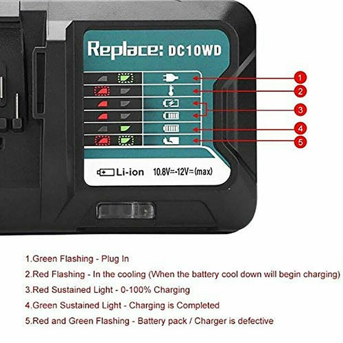 4.0Ah Makita 12V MAX CXT Li-ion BL1041B BL1021 1016 10.8V Battery DC10WD Charger - Picture 11 of 16