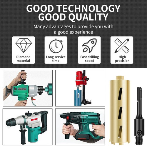 Dry Drill Core Bits 4 inch Diameter Alloy Drill Bit with Drill Thread⇁ - Picture 2 of 11