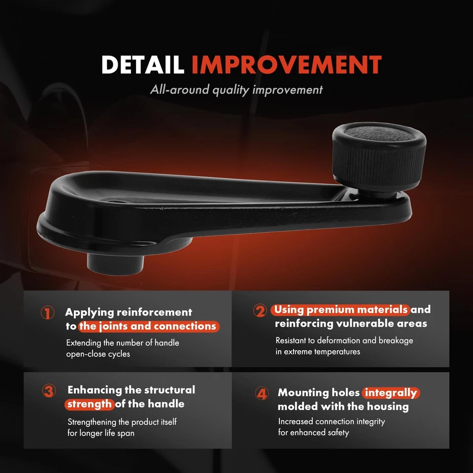 Manija reguladora de ventana izquierda y derecha 2 piezas para International Harvester 2554 3400 Foto 3 de 4