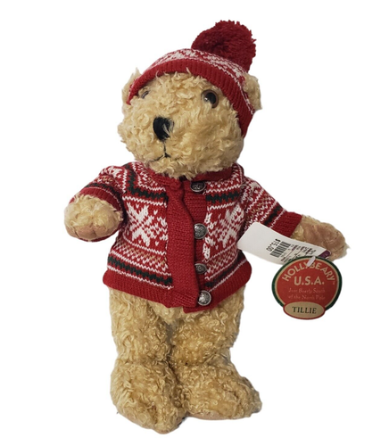Hollybeary USA Tillie Bear Plüschtier Pullover Kappe 12 Zoll braun - Bild 3 von 11