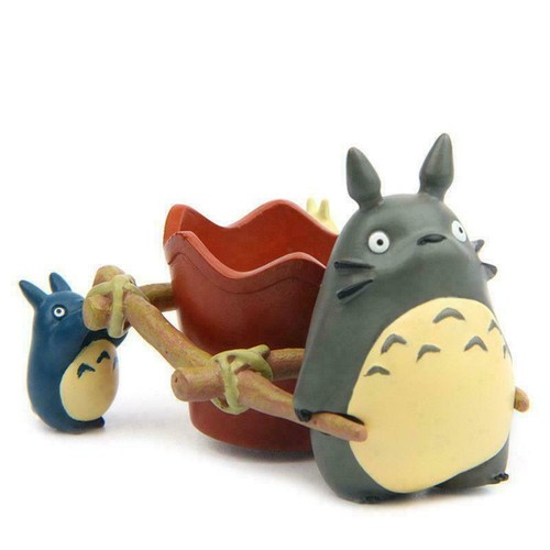 Hot Anime Studio Ghibli My Neighbor Totoro Flower Pot Figure Model Decoration - Bild 3 von 9
