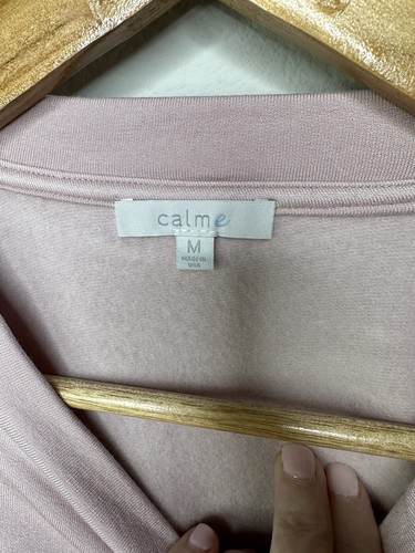 Calme 3/4 Sleeve Crew Neck Pullover Boho Chic O17122 NEW Medium - Picture 8 of 10