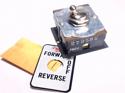 ARROW HART 27958G TOGGLE SWITCH & LEGEND PLATE 115-230VAC 2PH 125/250V ...