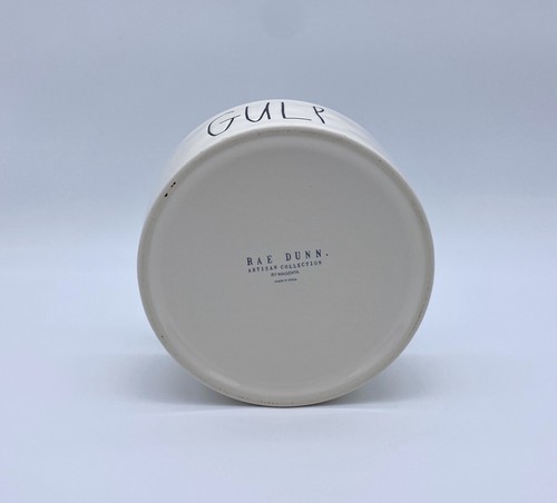 Rae Dunn Artisan Collection by Magenta “Gulp” 6” Pet Bowl Green Interior - Picture 7 of 7
