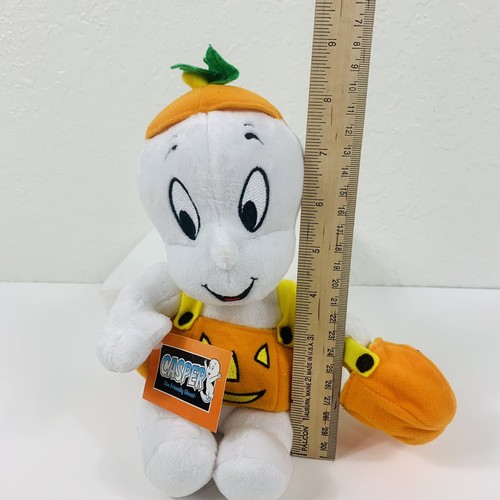 Casper The Friendly Ghost Halloween Jack-O-Lantern Costume Stuffed Plush 2005 9" - Picture 11 of 12