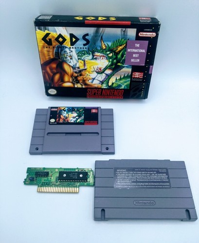 GODS (Nintendo SNES, 1992) CIB w/ Box, Manual & Cartridge - Picture 1 of 3