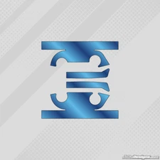 BLUE CHROME IAME X30 HEAD STICKER KIT - KARTING - JakeDesigns