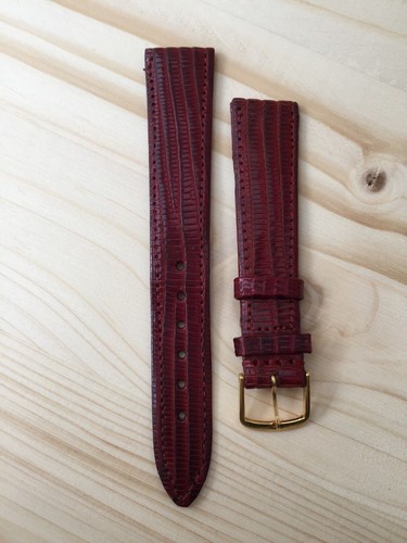 CORREA-STRAP RELOJ LAGARTO LEGITIMO BURGUNDY 18MM "NEW OLD STOCK 1960-1970" - Imagen 4 de 4