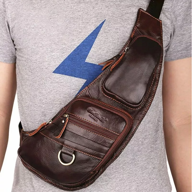 Bolso bandolera de hombre marrón