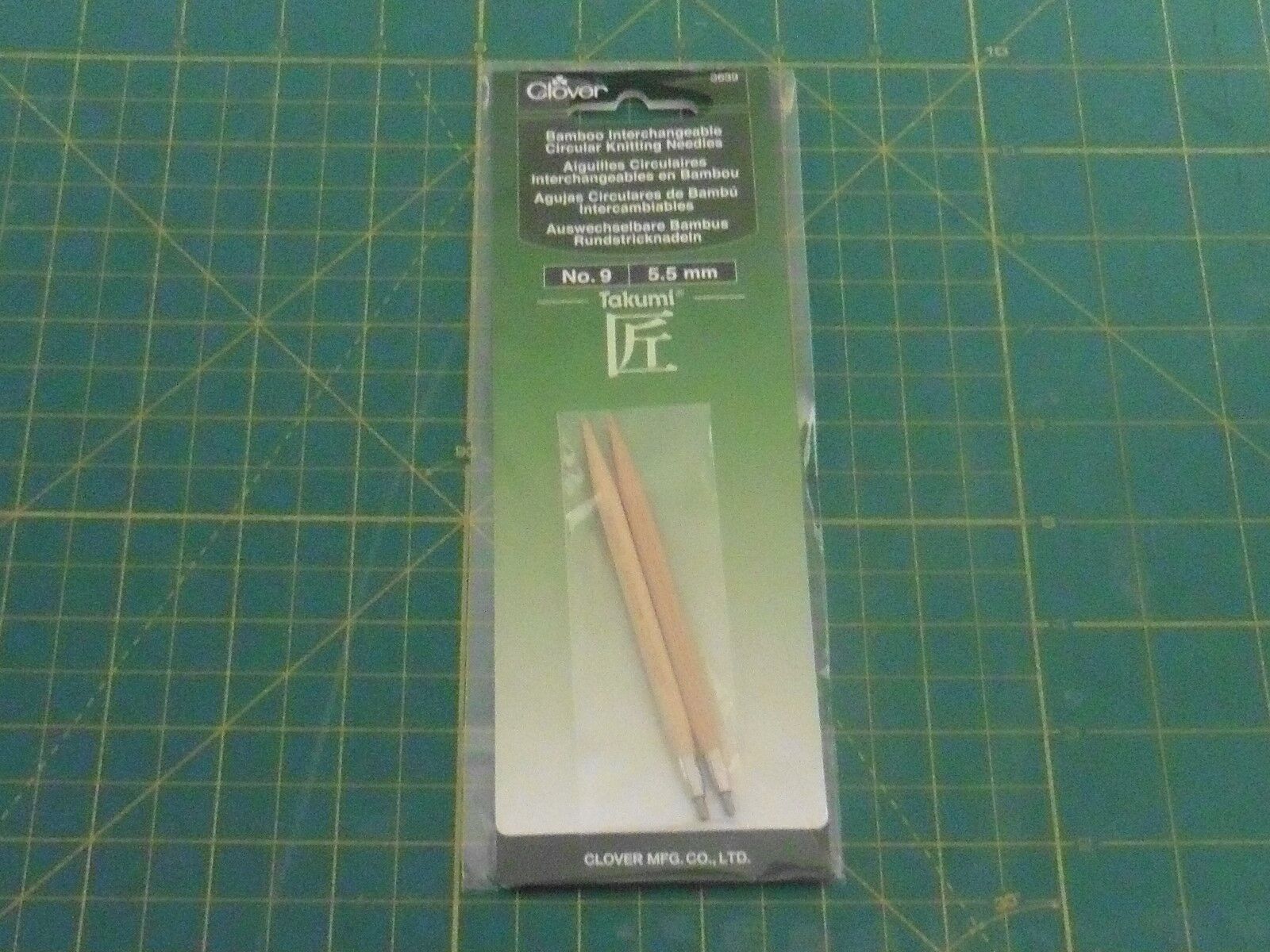 Clover Needlecraft Takumi No-9 Bamboo Interchangeable Circular Knitting Needles