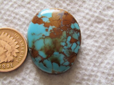 King's Manassa Turquoise 30 carat Cabochon American Blue Green Cab Lick Skillet