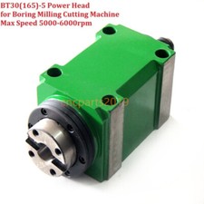 BT30 Power Head Spindle Head 1.5KW 2Hp Angular Contact For Boring and Milling