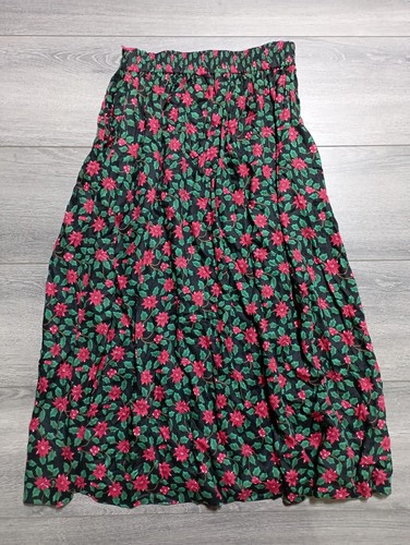 Bechamel Skirt Adult Womens Small Petites Poinsetta High Rise Vintage - Picture 6 of 6