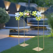 1x1.2M Golden Metal Wedding Arch Backdrop Stand kIT for Wedding Party Decoration