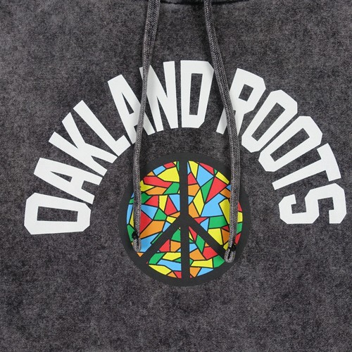 Felpa Oakland Roots uomo piccola grigia con cappuccio pullover calcio USL Oaklandish S - Foto 2 di 12