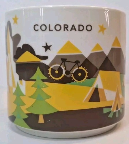 Starbucks Colorado Yellow/Brown/Green You Are Here 14oz Collectibld Mug - 2015