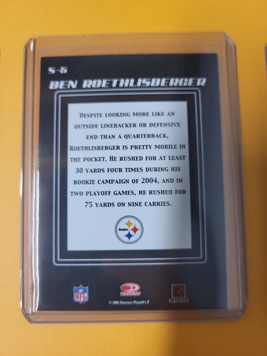 2005 Donruss Zenith Spellbound Ben Roethlisberger SET Pittsburgh Steelers B E N - Picture 6 of 7