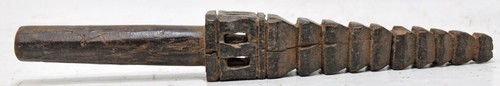 Antique Wooden Tribal Tantric Stick Original Old Very Fine Hand Carved - Picture 6 of 8