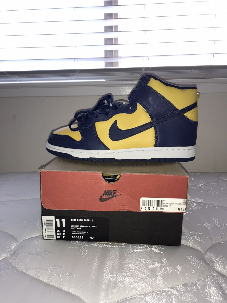 Shoe Retro Varsity Maize Midnight Navy Nike Dunk Low 'Michigan