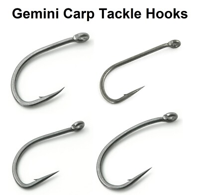 Karpfenhaken Gemini Carp Tackle Wide Gape, Long Shank teflon, Karpfen Angelhaken