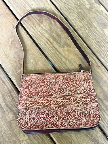 Willsons Tooled Leder Schultertasche Handtasche Reißverschluss - Bild 4 von 12