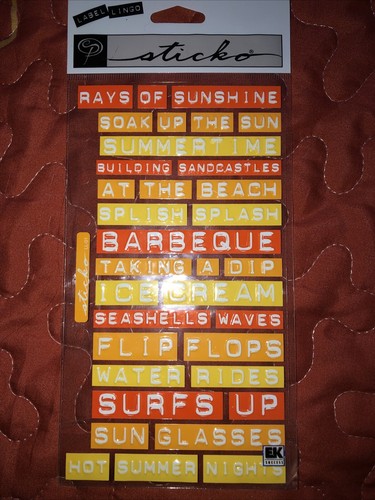 NEW Stickopotamus Sticko Label Lingo Stickers SPLL01 Summer