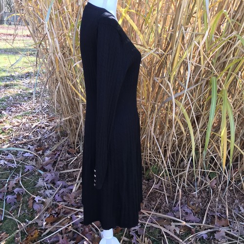 Tommy Hilfiger XL Black Sweater Dress Cable Knit Long Sleeve Knee Length - Picture 12 of 15