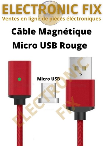 Chargeur Magnétique Câble Aimanté Micro USB Android pour téléphonie & tablette - Photo 16 sur 27