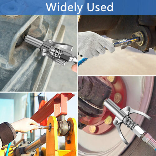 Grease Gun Coupler High Pressure Quick Release Lock Nozzles w/Hose For 1/8"NPT - Picture 17 of 18