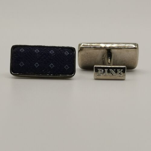THOMAS PINK Cufflinks Vintage Enamel Silver Purple Fabric England Rare £110 RRP - Picture 6 of 6