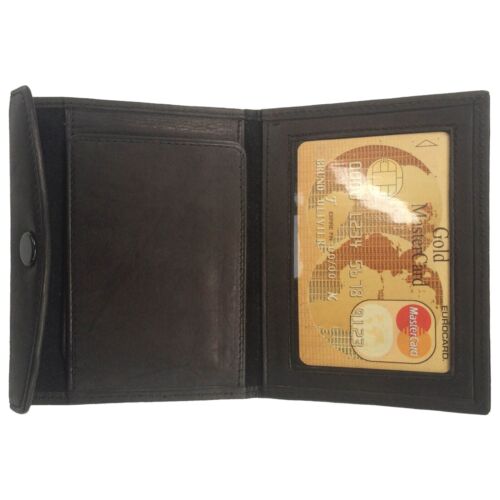 ID Badge Black Bifold Stylish Wallet,Concealed Carry Weapon IDCase for Men Women - Picture 3 of 7