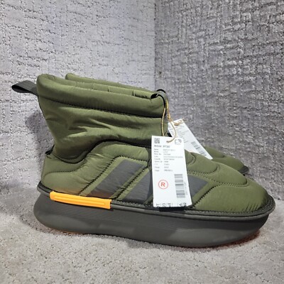 Adidas Adipuff Men's Size 9.5 US Olive Green High-Top Casual Shoes IF7387