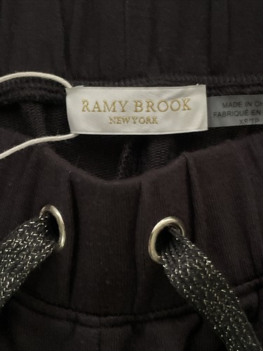 Ramy Brook Benny Jogger Shorts Women’s XS Stitched Hearts NWT Black - Picture 6 of 8
