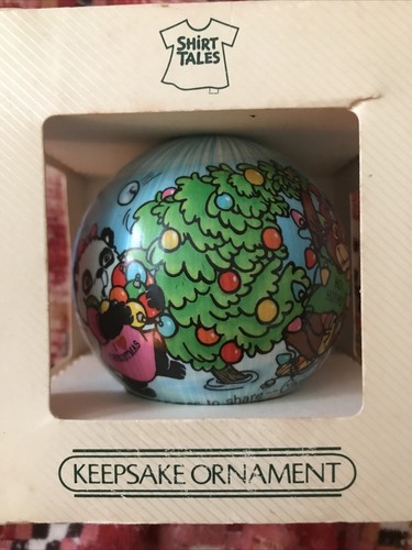1980-81 Hallmark "Shirt Tales" Satin Ball Ornament - Picture 1 of 4