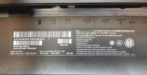 Dell U2414Hb | FHD (1920 x 1080) 24" Monitor S/N: CN-09TG46-74261-56S-61LS - Bild 5 von 6