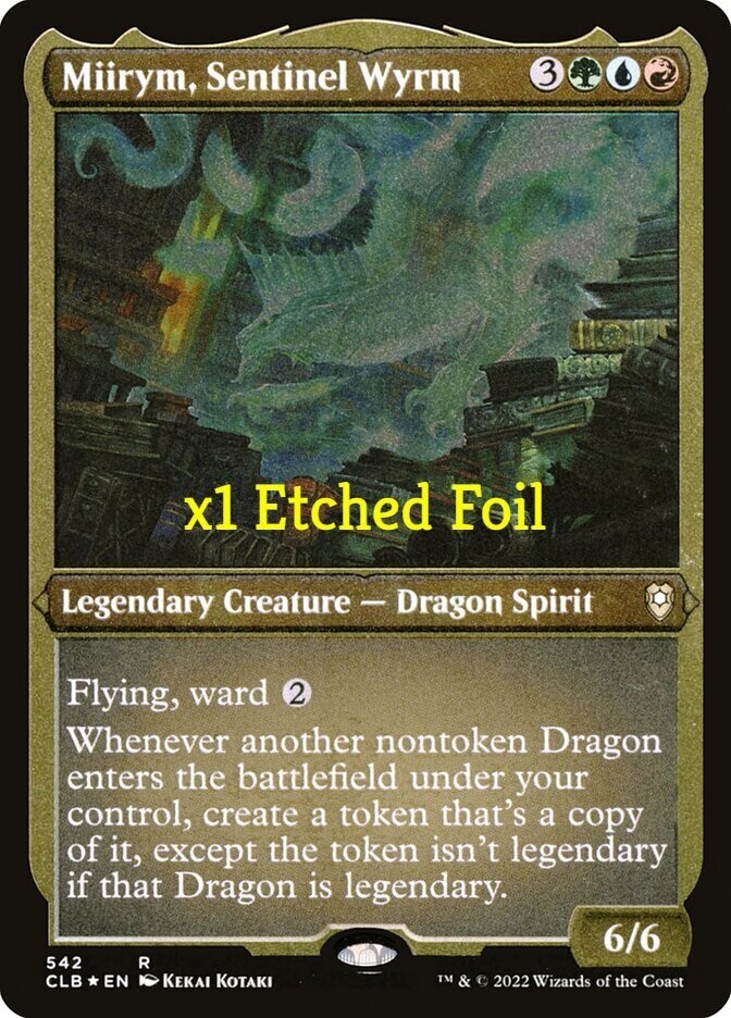 MTG Etched Foil CMR: Battle for Baldur's Gate CLB Miirym, Sentinel